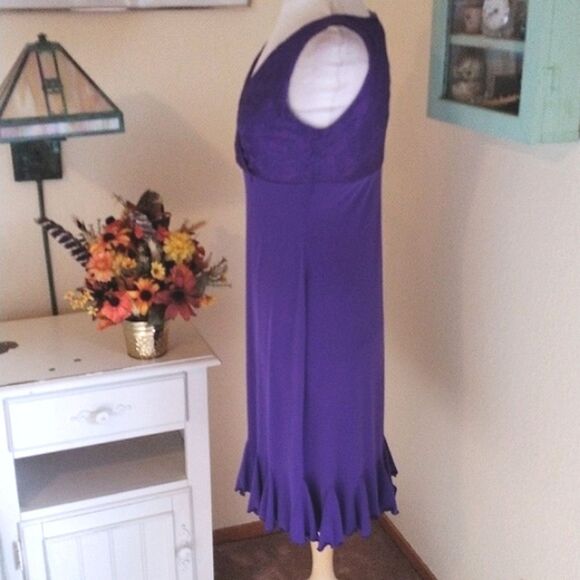 Glamour Purple Dressy Dress - Picture 4 of 10